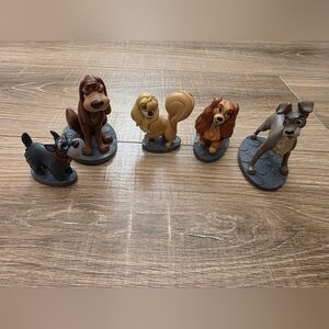 Disney Lady and The Tramp Characters 5 Count